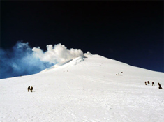 15. Snowboard on a vulcano
